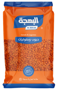 عدس احمر مجروش البهجة كيس 1 كغم